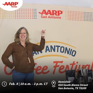 Savor the world of coffee, one sip at a time! Join us at the San Antonio Coffee Festival for a day of aromatic brews, flavorful samples from 30 roasteries and expert workshops presented by AARP. ☕ Stroll through Hemisfair with good company and enjoy live music in a cozy community atmosphere. 🎟 Tickets start at $15—but you can get $5 off with our AARP discount code while supplies last! Register today: http://spr.ly/6185xjxMH | AARP Texas