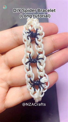 7.2K views · 85 reactions | DIY Spider Rubber Band Bracelet (long tutorial) #nzacrafts | Nza Crafts | Facebook