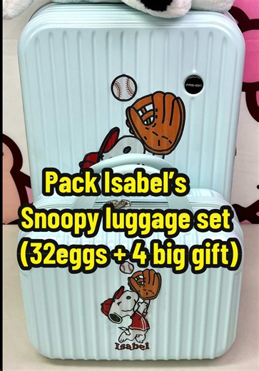 How to Pack a Snoopy Luggage Set (32 Eggs   4 Big Gifts)