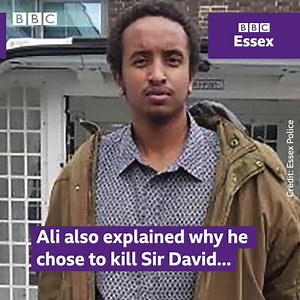 "I guess, yeah - I killed an MP, and I done it." Watch the interview that Ali Harbi Ali gives to police, just hours after murdering the late Southend West MP Sir David Amess. https://bbc.in/3NXCS2x | BBC Essex