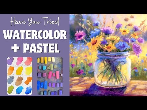 Watch the Amazing Results When Combining Watercolor with Pastel! #pastelpaintingtutorial