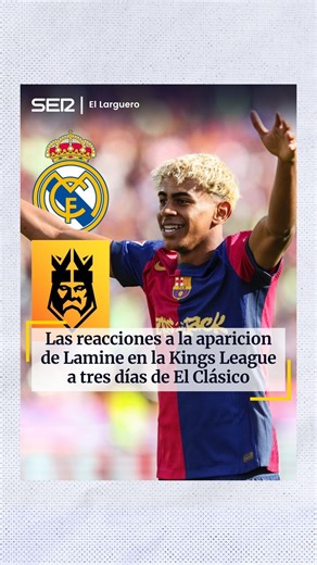 El Larguero on Instagram: "‼️💢 “No me imagino, en la previa de un Clásico, a Cristiano y a Messi hacer un papelón como el que ha hecho Lamine”. 👉 Las REACCIONES a la aparición de Lamine Yamal en la @kingsleague_es a tres días de el Madrid-Barça y diciendo que “el @realmadrid roba y se queja” 🔥 🗯️ “Yo no me siento cómodo viendo a Lamine en la Kings a tres días de #ElClásico” 🗯️ “No puede decir que se roba porque es un mensaje que cala en la gente joven” &#x