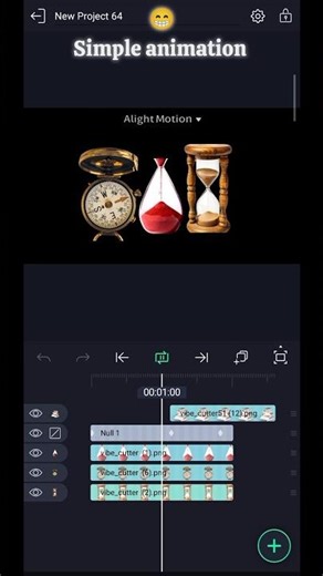 Created a simple animation using null