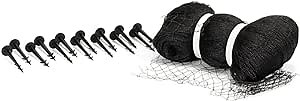 Aquascape Protective Pond Netting with Stakes, 14 Feet x 20 Feet, Reusable, Durable, Black | 98001