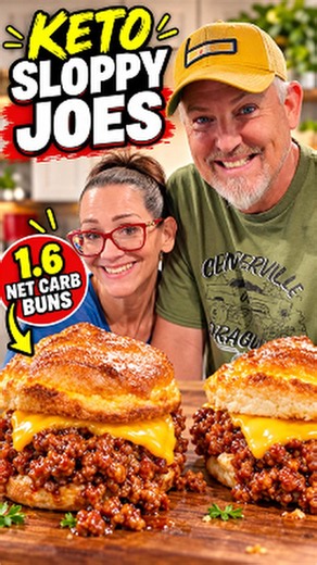 Keto Sloppy Joes on Homemade Buns | 1.6 Net Carbs Per Bun!