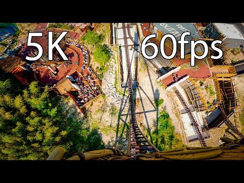 Toutatis front seat on-ride 5K POV @60FPS Parc Asterix