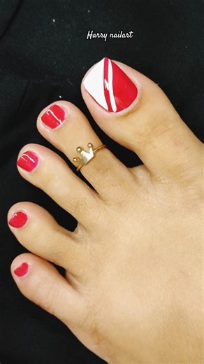 Easy toe nail art for beginners #nailart #shorts #toenails