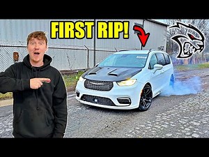 Hellcat Swapped Mini Van First Test Drive!!!