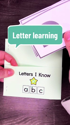Here’s a great way to show letter learning progress! I love that students get the opportunity to move their letter cards over as they have learned them. This works great for both home and school. #kindergartenteacher #letterlearning #earlyliteracy #kindergarten #alphabet #learningtoread #teachertip