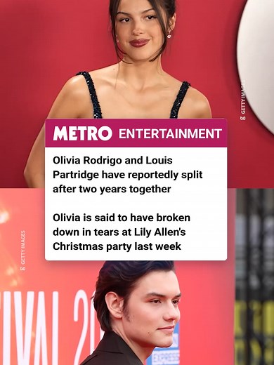 They reportedly split a couple of weeks ago and Olivia's friends are said to be rallying around her 🫶 #oliviarodrigo #louispartridge #breakup