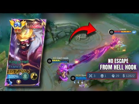 No one Can't Escape From Franco Hook || Franco gameplay #moba5v5 #mobilelegends #francohook