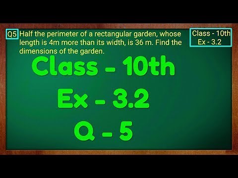 Class - 10th, Ex - 3.2, Q5 Maths (Pair of Linear Equations in Two Variables) NCERT CBSE