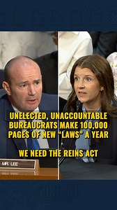 Unelected, unaccountable bureaucrats make 100,000 pages of new “laws” a year. We need the REINS Act. | United States Senator Mike Lee