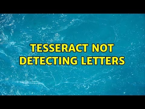 Tesseract not detecting letters