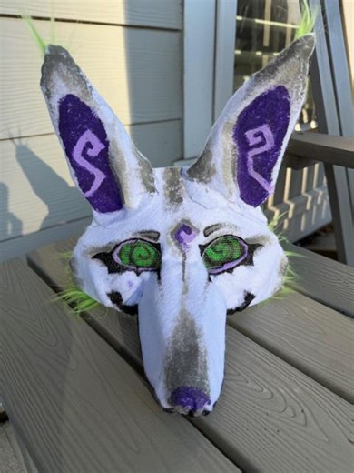 White Cosplay Wolf Mask - Etsy