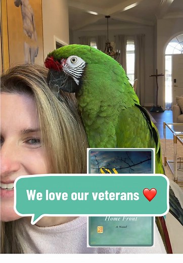 Home Front by Kristin Hannah book review with my bird.