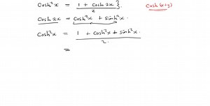 Verify the identity. cosh^2 x=(1+cosh2 x)/(2) | Numerade