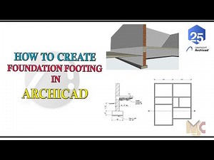 FOUNDATION PLAN AND FOOTING IN ARHICAD