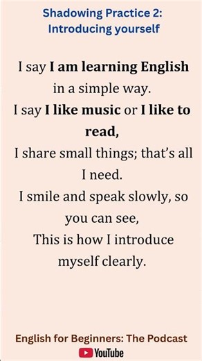 Shadowing Practice 2: Introducing Yourself