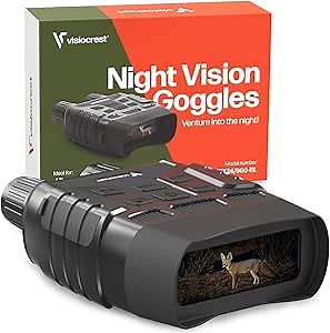 Infrared Night Vision Goggles for Hunting, Spotting and Surveillance - Digital Infrared Binoculars with Clear Vision in Darkness 32GB Memory Card