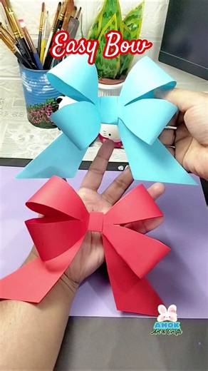 Easy Bow #diy #shorts #art #anokartandcrafts #youtubeshorts