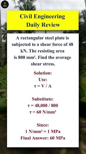 CE Mixed Problem | Average Shear Stress | Strength of Materials