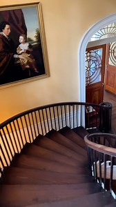 POV walking down the three-story, free-flying staircase at the historic Nathaniel Russell House, the only one of its kind on Charleston’s peninsula. When this grand mansion was constructed, c.1808, it was one of the most stunning homes in the city and continues to be more than 200 years later. The Nathaniel Russell House is not only beautiful, it is a testament to the incredible architecture of the early 19th century and the quality of that craftsmanship that endures for centuries. Historic Hous