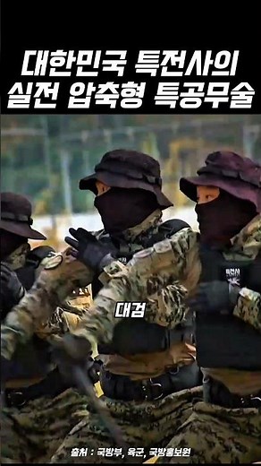 대한민국 특전사의 실전 압축형 특공무술