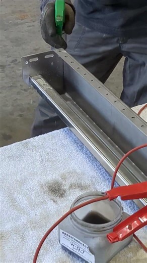 Overflow Channel Production Step 13-1 of 15 - Cleaning The Welding