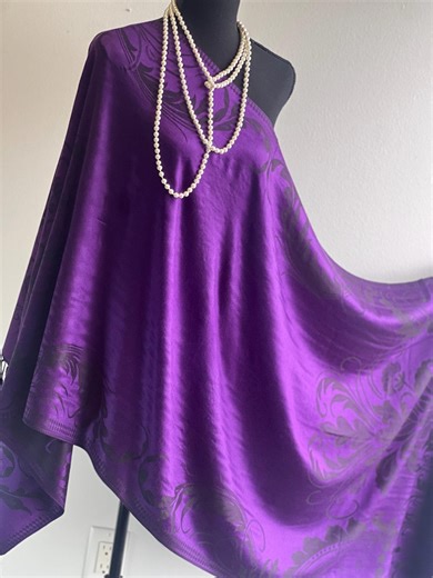 Purple Scarf – Elegant Wedding Shawl, Bridesmaid Wrap & Special Event Accessory - Etsy