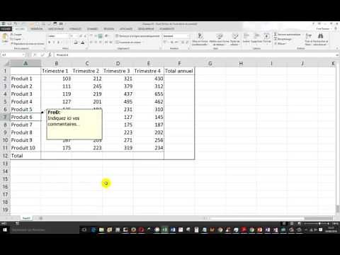 Excel : Comment rapidement ajouter un commentaire ?