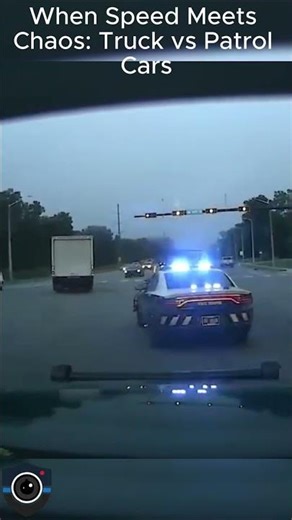 When Speed Meets Chaos: Truck vs Patrol Cars #shorts