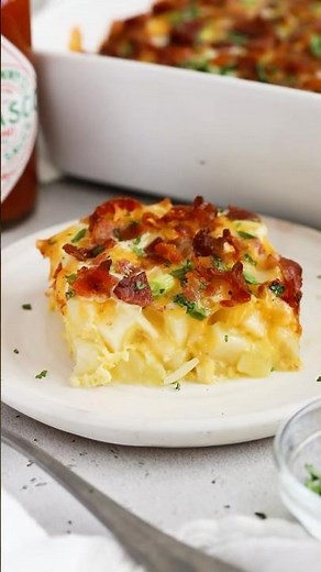 Cheesy Overnight Bacon Potato Breakfast Bake