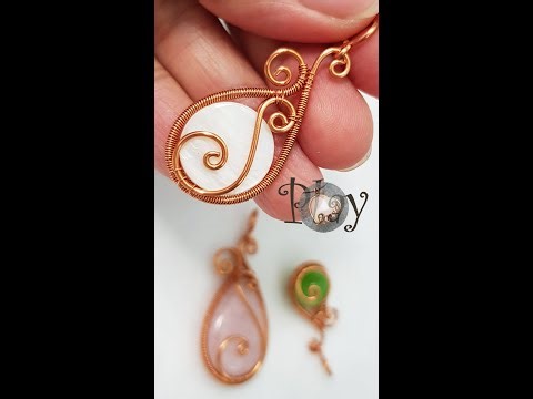 Play with wire | Water Drop | pendant | Simple | wrap stones no hole @LanAnhHandmade 709 #Shorts