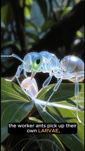 Ants Use Their Own Babies as Living Glue Guns 😱 #animals #nature #shorts