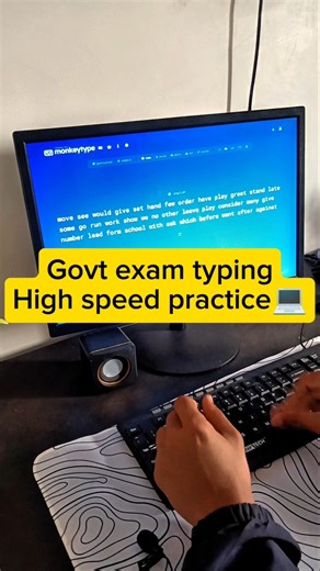 Fast typing practice for government exams💻🔥