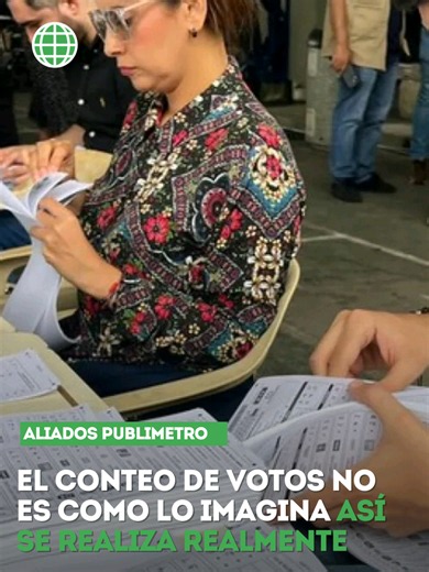 No es como muchos se lo imaginan. El conteo de votos se realiza de forma ordenada, vigilada y con controles que garantizan transparencia en cada etapa del proceso. Para conocer más, visite las redes de @registraduria. #AliadosPublimetro
