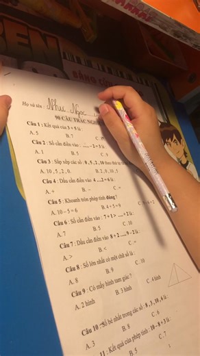 Làm quen với toán trắc nghiệm lớp 1