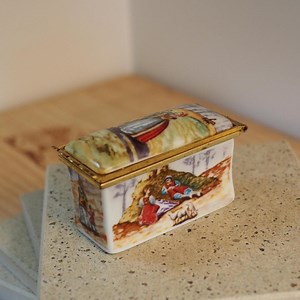 French Porcelain Del Prado Collection Trinket Box | Hand-finished Enamel | Jewellery Holder | Earrings Organiser | Vintage Gift - Etsy Canada