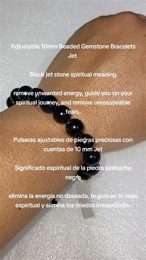 Jet Black Stone Spiritual Meaning and Benefits | Adjustable Gemstone Bracelets