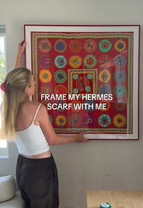 Frame My Hermes Scarf: Easy Red Scarf Framing in Minutes