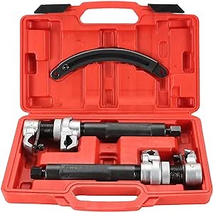 DASBET Coil Spring Compressor Tool | Automotive 2 pcs Heavy Duty Macpherson Strut Spring Compressor Set with Safety Bracket for Car Truck ATV UTV 2200 LB Capacity ﻿