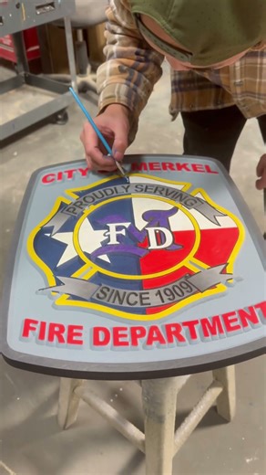 Wood Fire Department Signage Made In Nebraska Cornbread Custom Signs #woodart #firefighter #wallart