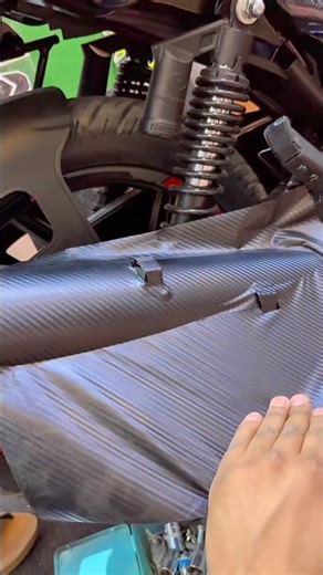 Matt Carbon exhaust wrapping😱Pulsar 150 #shorts