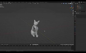 iBlender中文版插件Cats 教程Cat Sculpture - 1 分钟在 Blender 中进行 3D 雕刻游戏中时光倒流 | #blender3d