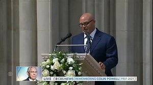 Colin Powell's son Michael praises his humility and lifelong affection for working class Americans: "The example of Colin Powell does not call on us to emulate his resume, which is too formidable for mere mortals. It is to emulate his character and his example as a human being." | CBS News