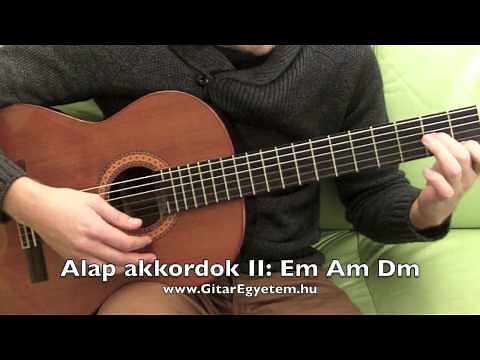 Tanuld meg ezeket a gitár akkordokat: Em Am Dm - Gitarozom.com