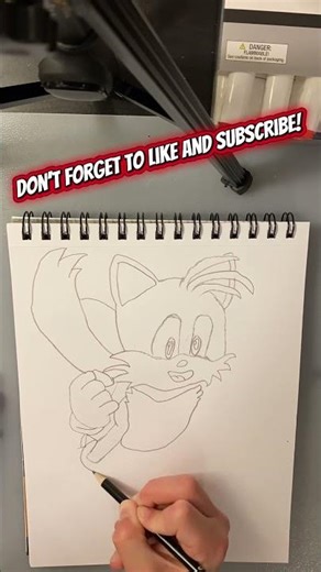 Tails drawing sketch and ink! #shorts