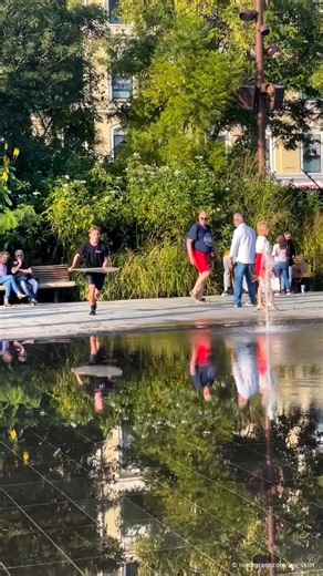 26K views · 177 reactions | Skimboarding is a type of surfing that works without the sea. All you need is a big enough puddle and the appropriate board – and you're off! The aquaplaning effect allows you to glide across shallow water, and of course show off some tricks... Leo displays his skills here on the water features of Nice's city park; the Promenade du Paillon.   instagram.com/leo_skim | DW Travel | Facebook