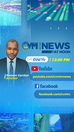 Watch CVM News at Noon LIVE - 12:00 PM, with Ramon Gordon on CVM-TV, YouTube and Facebook! YouTube - www.youtube.com/@cvmtvnews Facebook - CVM Television #CVMNews | CVM Television
